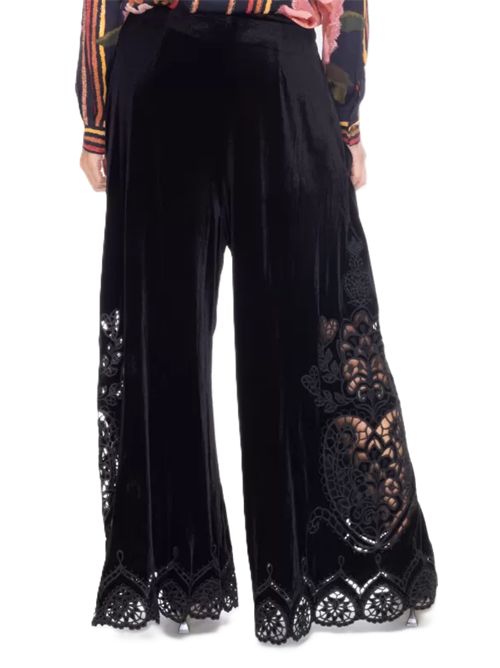 black artichoke heart richelieu pants FARM Rio | 346111L0002 BLACK